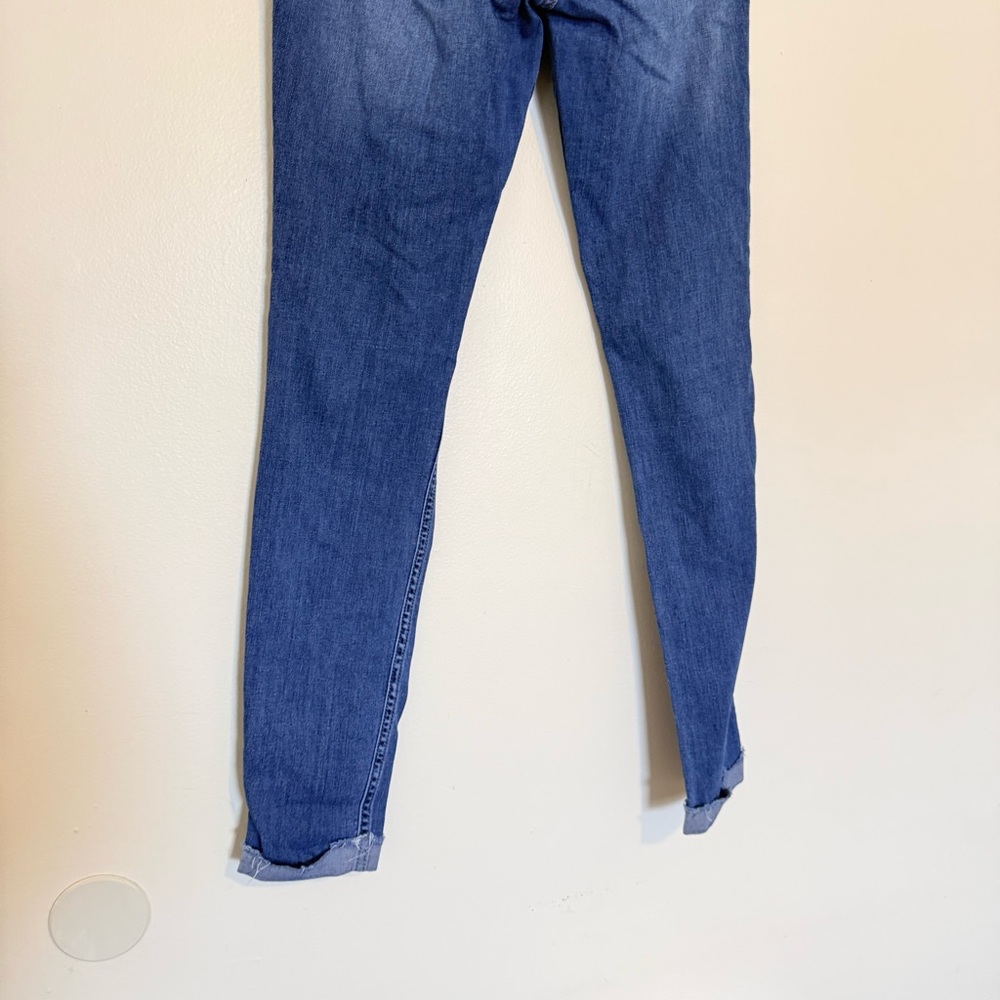 Hollister | Classic High-Rise Super Skinny Blue Ripped Jeans - Picture 7 of 8
